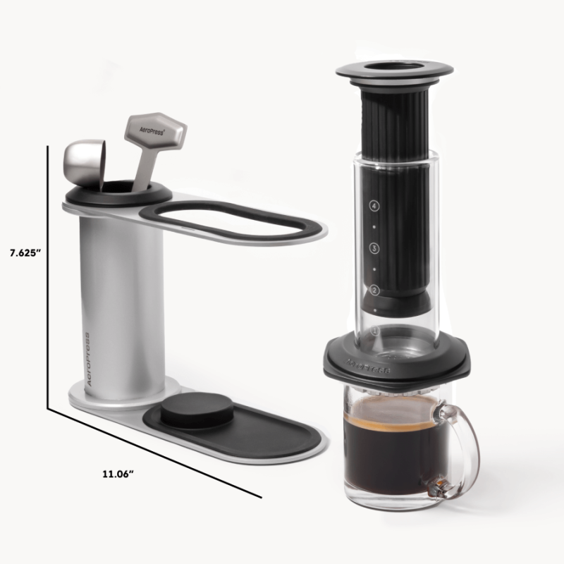 Brceu great cofte aroutere vith Aerores, Conpact, ducable, and eay to pak, this collection has evetxthineg you need for anooth, rich cofte on the go
